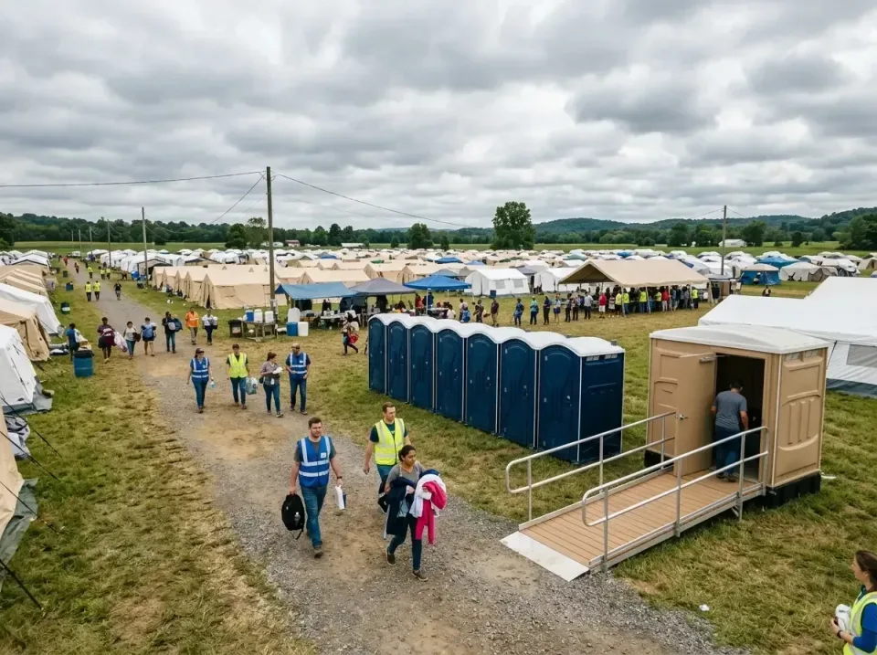 disaster-relief-camp-restrooms-010 — frequently asked questions, Dumpster & Portable Bathrooms Rental in Illinois
